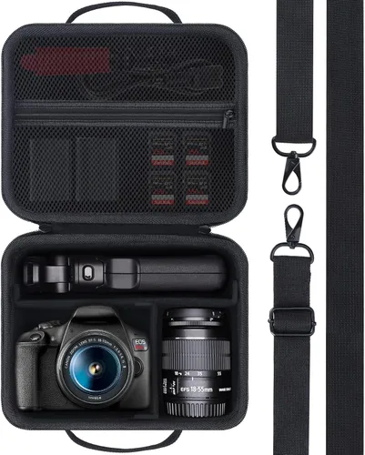 Lebakort Funda de almacenamiento compatible con cámaras Canon EOS Rebel T7 / T7i / R100 / R50 / R5 / R6 Mark II / R7 / R8 / 90D / 5D Mark IV