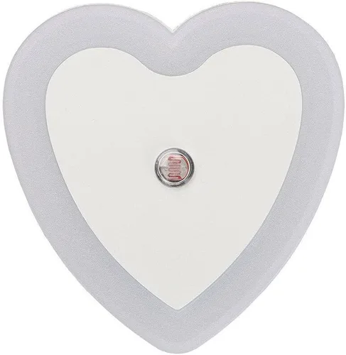 ausuky 0.5W Plug-in Auto Sensor Control LED Noche Luz Lámpara Dormitorio Pasillo Corazón en forma de Corazón (blanco)