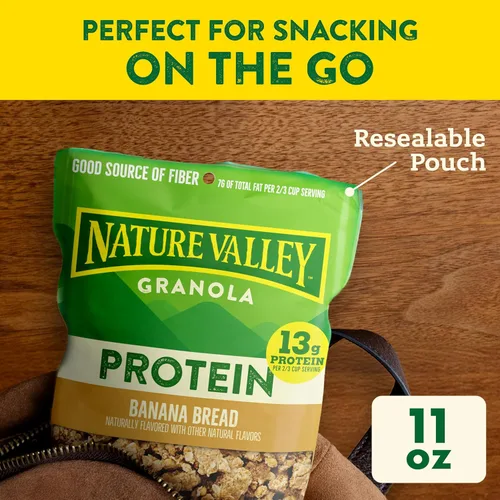 Miniatura 5 de Nature Valley Protein Granola, Banana Bread Flavor, Resealable Snack Pouch, 11 oz