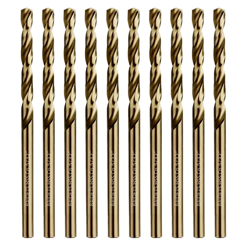 Miniatura 12 de BAIDETS M35 - Brocas de cobalto de 1/4 pulgadas, 10 piezas, juego de brocas helicoidales de metal HSS de 1/4 pulgadas para metal duro, acero