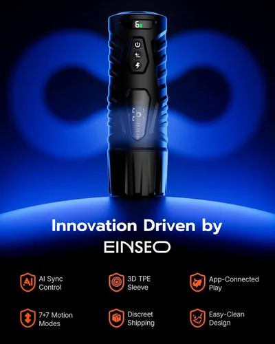 Miniatura 9 de EINSEO AI Sync Masturbador Masculino Juguetes Sexuales para Hombres - Juguetes Sexuales Masculinos para Adultos con 7 Modos de Empuje y 7 Modos