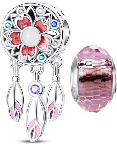 Miniatura 155 de LNQOBU Happy Life - Colgante para pulseras de abalorios, plata de ley 925 para mujer (con un espaciador de cuentas)