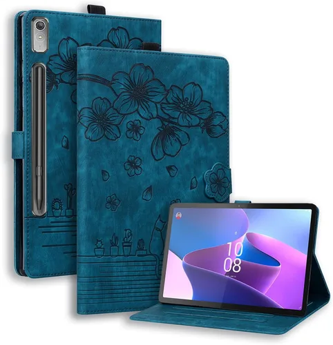 Funda para tablet Lenovo Tab P12 TB370FU 12.7 pulgadas 2023, a prueba de golpes, soporte plegable en relieve, carcasa protectora para Lenovo Tab P12