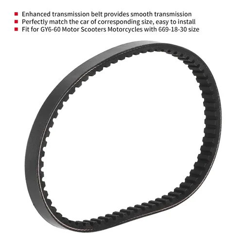 Miniatura 8 de Drive Belt Replacement 669-18 - 30, Motorcycle Transmission Belt, High Tensile Strength Hard Rubber Drive Belt for GY6-60 Motor Scooters, Durable