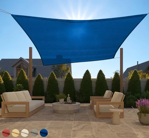 Miniatura 17 de GORILLA GRIP Toldo rectangular resistente con protección UV, resistente a la decoloración, desgarros y al óxido, bordes curvos que bloquean la luz