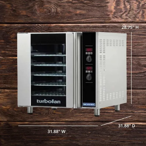 Miniatura 2 de Moffat E32D5 horno de convección de acero inoxidable, eléctrico de tamaño completo 1 cubierta 208v/60/1-ph
