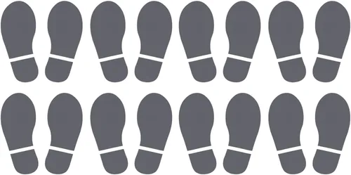 Miniatura 9 de PATIKIL Adhesivo de huellas de 6 x 2.5 pulgadas, 8 pares de zapatos de PVC para decoración de clase, guía de escaleras, color negro