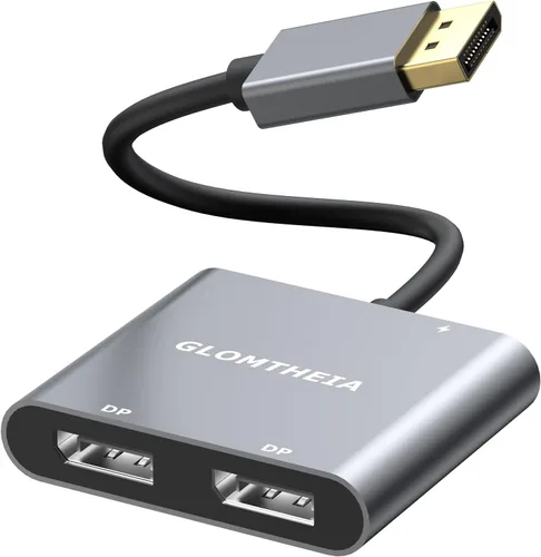 Adaptador divisor DisplayPort a Dual DisplayPort, Hub MST 4K 60Hz para configuración de monitor dual, divisor DP de 1 en 2 salidas para modos