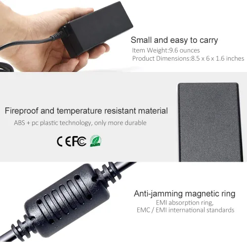 Miniatura 6 de Cargador de CA de 65 W compatible con cargador de portátil HP Modelo 15: 15-dy 15-dq 15-da 15-db 15-dw 15-f 15-ef 15-ab, 15-ac 15-af 15-an 15-au