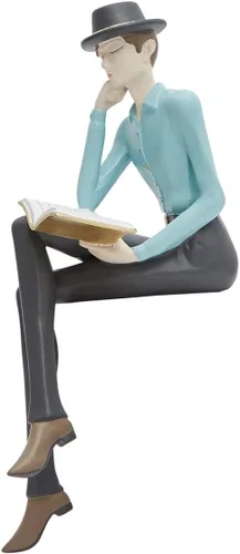 HAUCOZE Estatua de hombre, escultura artística de lectura, decoración moderna del hogar, regalo para sala de estar, dormitorio, oficina, poliresina,