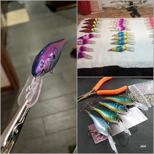 Miniatura 7 de 10 Señuelo en Blanco sin Pintar Minnow Crankbait de Agua Superior sin Labios Jerkbait Señuelos de Pesca