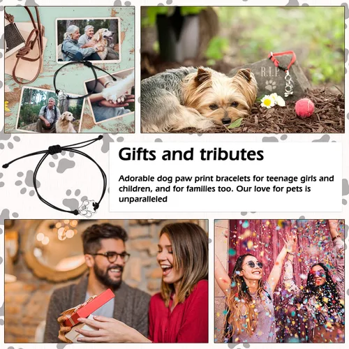 Miniatura 33 de PLwelth Pulseras de perro de cachorro para mujeres y hombres, regalos conmemorativos para amantes de las mascotas, regalos de amistad para ella, sus
