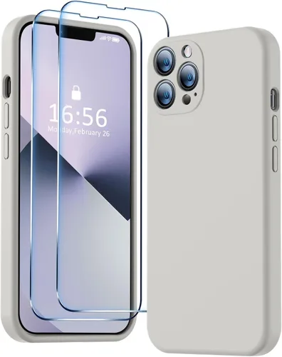 Miniatura 28 de BossKiss Funda compatible con iPhone 13 Pro, silicona de alta calidad mejorada [protección de cámara] [2 protectores de pantalla]
