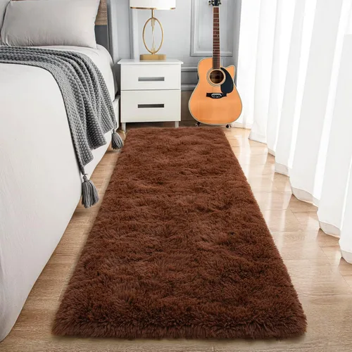 Miniatura 25 de Noahas - Alfombras mullidas de 4 x 6 pies para dormitorio y sala de estar, alfombra gruesa y peluda de color gris, alfombra de suelo antideslizante