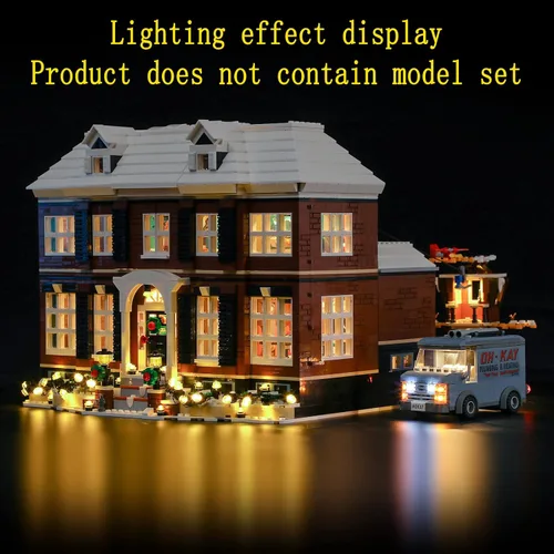Miniatura 4 de GEAMENT Kit de luz LED compatible con Lego Ideas Home Alone - Juego de iluminación para ideas 21330 modelo de construcción