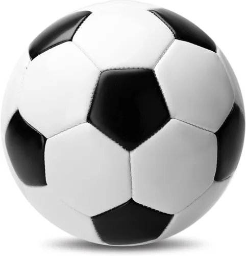ZOOJOY Balón de Fútbol Tamaño 3 para Niños, Balón de Fútbol de Color Clásico para Niños Pequeños y Niñas con Bomba, Deportes al Aire Libre y Blanco