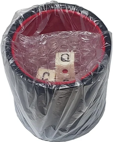 Miniatura 4 de Juego de dados de póker de 16 mm con esquinas cuadradas y taza de dados de cuero PU negro forrada de terciopelo suave - Caja de regalo