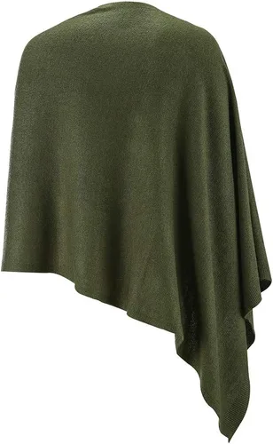 Miniatura 13 de Fomolom Ponchos para mujer, versátil, ligero, tejido sólido, chal envolvente, bufanda, accesorios para mujer