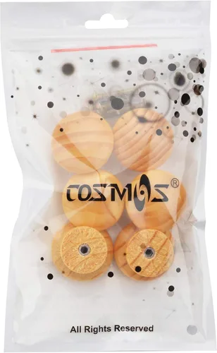 Miniatura 4 de Cosmos 6 tiradores redondos de madera con forma de hongo para cajones