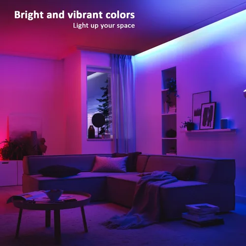 Miniatura 5 de JOYLIT Tira de luces LED COB RGB de 32.8 pies, 24 V, 8400 LED, alta densidad, sin puntos, superbrillante, IP20, no impermeable, 14 W/M, tira de luz