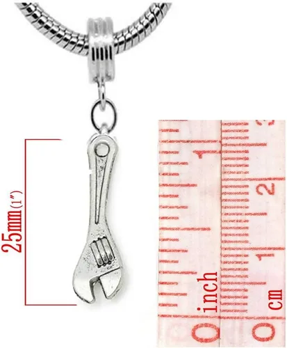 Miniatura 2 de Sexy Sparkles Abalorio colgante para pulsera de cadena de serpiente, Aleación de metal de zinc