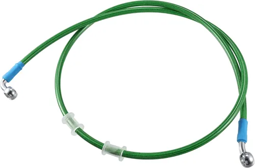 Miniatura 25 de X AUTOHAUX 31.5 in AN3 M10 Línea de freno hidráulico para coche, manguera de aceite, 28 ° 90 ° acero inoxidable para coche, motocicleta, motocross