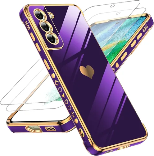 Miniatura 83 de LeYi for Moto G 5G 2025 Case: with Tempered Glass Screen Protector [2 Pcs]+ Full Camera Lens Protection,Love Heart Plating Cute Luxury Soft TPU