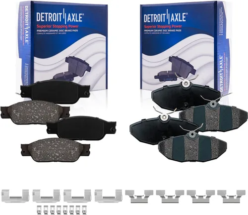Miniatura 56 de Detroit Axle - Pastillas de Freno Delantero para Nissan Altima Maxima Sentra 350Z Cube Juke Versa INFINITI G20 G35 I30 I35 Suzuki SX4, Pastillas