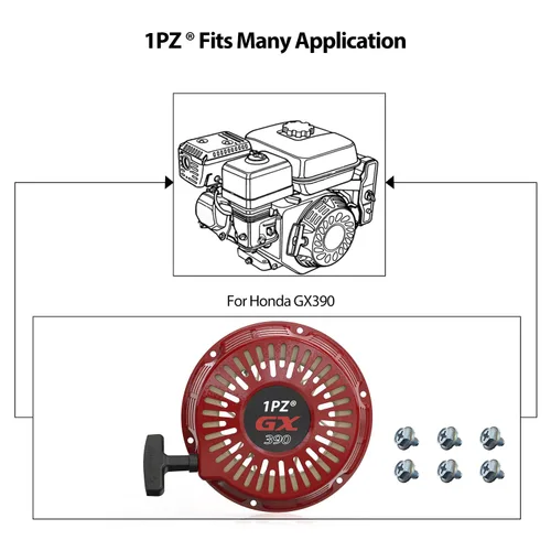 Miniatura 6 de 1PZ 2QX-SG6 Arranque de retroceso de tracción de reemplazo para Honda GX340 GX390 GX610 GX620 11hp 13hp 28400-ZEE3-W01ZA Generador Reemplaza