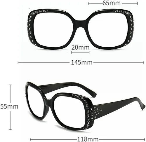 Miniatura 5 de Gafas de lectura fotocrómicas de transición multifocal progresiva para mujer con diamantes de imitación redondos