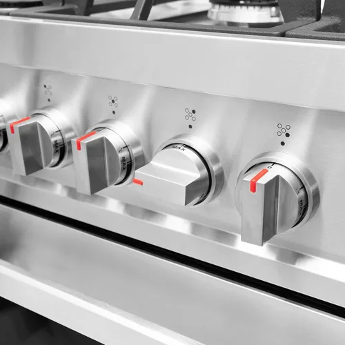 Miniatura 11 de Gama de gas COSMO COS-965AGC de 36 pulgadas con parrilla de 5 quemadores, horno de convección rápida de 3.8 pies cúbicos con cinco funciones