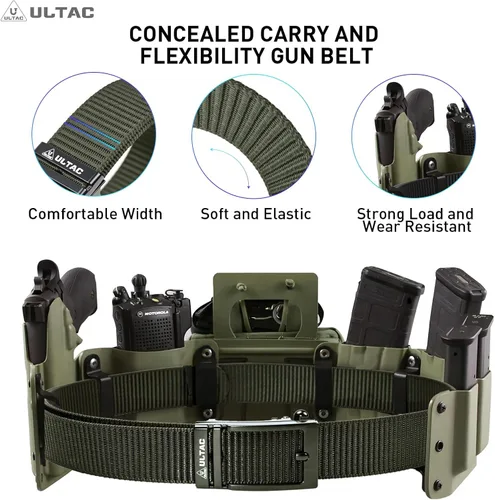 Miniatura 2 de Cinturón de transporte oculto para hombres, cinturón táctico de trinquete, cinturón de trabajo EDC CCW de nailon con hebilla deslizante automática