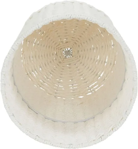 Miniatura 3 de Household Essentials Cesta de basura tejida, papelera de cuerda de papel gris para baño, dormitorio, oficina