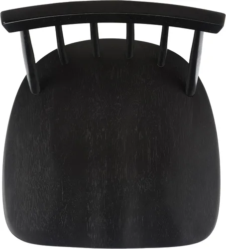 Miniatura 6 de Safavieh Home Collection May Farmhouse - Taburete de madera maciza con husillo negro de 25 pulgadas