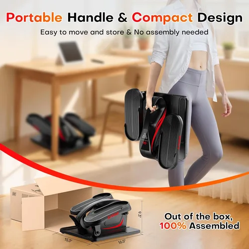 Miniatura 8 de Under Desk Elliptical Machine, Electric Elliptical Leg Exerciser While Sitting for Seniors with Upgraded 15 Speeds & 12 Auto Mode, Forward & Reverse