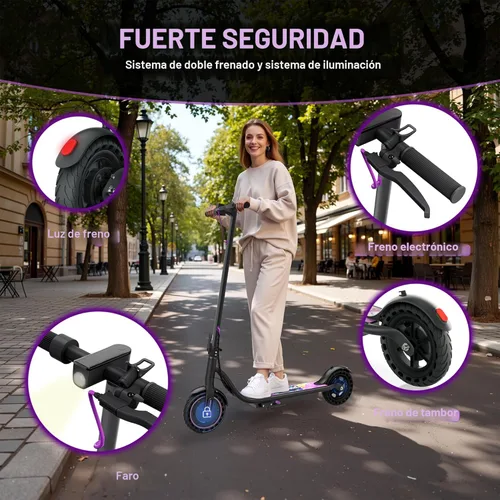 Miniatura 3 de Aovowheel Electric Scooter for Adults, Folding E Scooter with 350W/500W Motor 16/24 Mph Top Speed, Max 19-23 Miles Long Range, 8.5''/10''/14''Tires