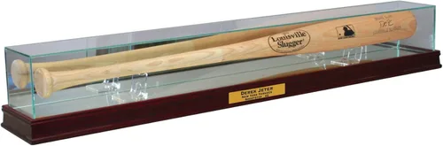 Miniatura 7 de Vitrina de bate de béisbol con moldura deportiva (negro con grabado)