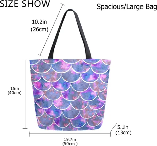 Miniatura 3 de Bolso de hombro extra grande con estampado de estilo de moda para viajes en la playa, fin de semana, gimnasio, compras de comestibles