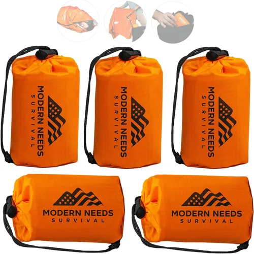 Miniatura 12 de MODERN NEEDS Emergency Sleeping Bag Survival – Thermal Blanket & Bivy Sack Emergency Bivy & Survival Blanket Outdoor Sleeping Bag & Hiking
