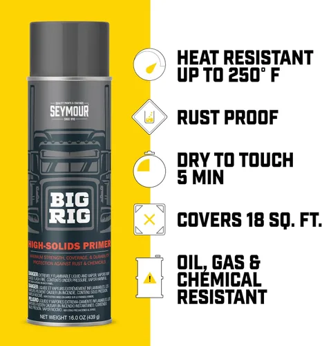 Miniatura 2 de Seymour 20-1631 Big Rig Recubrimientos profesionales en aerosol, imprimación de color gris claro Imprimación gris claro