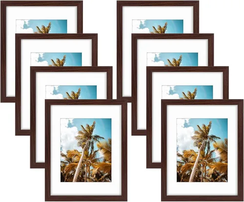Miniatura 37 de Frametory, Marco de fotos de 11 x 14 pulgadas con paspartú para fotos de 8 x 10 pulgadas, moldeado ancho de vidrio de alta definición, accesorios