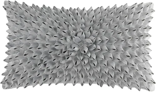 King Rose Funda de cojín decorativa hecha a mano para sofá, diseño de flores 3D, color azul, 12x20 pulgadas