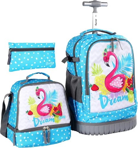 Miniatura 8 de seastig Mochila con ruedas de 18 pulgadas con bolsa de almuerzo y estuche para lápices, mochila con ruedas, mochila para laptop, adultos y niños