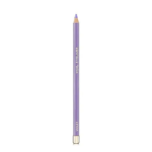 MODE - Lápiz delineador de ojos violeta lavanda, color mate nutritivo, cuidado de la piel natural de aloe vera, delineador de ojos de madera