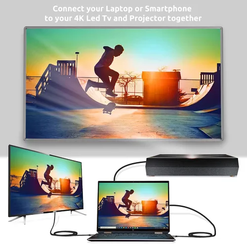 Miniatura 3 de Kit adaptador HDMI 8k/4k compatible con Samsung SM-A720F a digital Full 240Hz con cable de 6 pies
