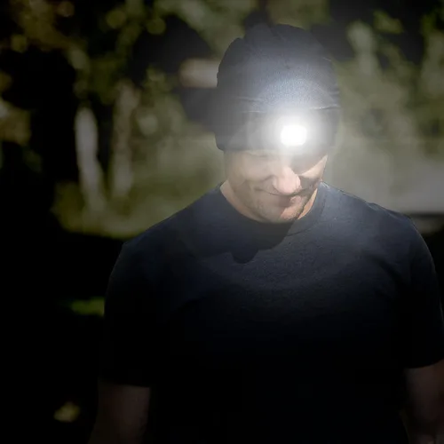 Miniatura 5 de Gorros y diademas reversibles con forro polar de rendimiento LED para correr 3 modos de luz, midnight, talla única