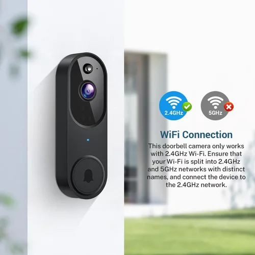 Miniatura 13 de GridTera Cámara de timbre de video inteligente inalámbrica, detección humana con IA y alertas instantáneas, visión nocturna, audio de 2 vías