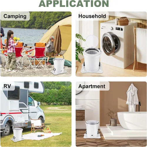 Miniatura 6 de Secadora de ropa manual portátil, mini secadora compacta, no eléctrica, lavadora de lavandería para RV, camping, escuela, apartamento, dormitorio