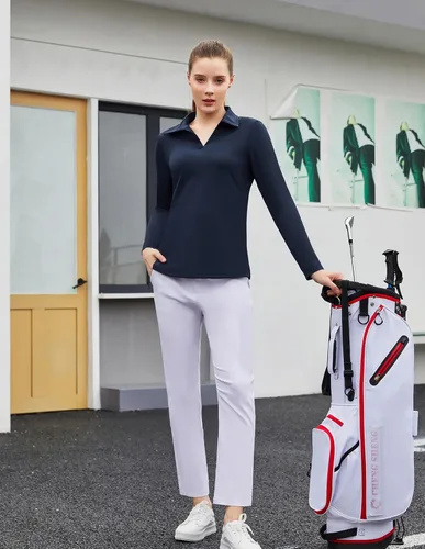 Miniatura 3 de JACK SMITH Women Collared Polo Shirts Long Sleeve Workout Tops for Running Hiking Exercise
