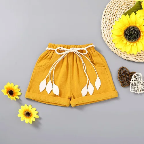 Miniatura 6 de YOUNGER TREE - Conjunto de camiseta y pantalones cortos de lino con cinturón, diseño de sandía